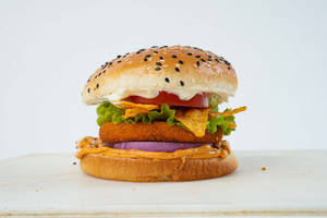 Krispy Nachos Veg Burger