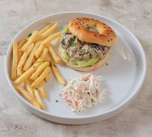 Cheesy Mushroom Bagel