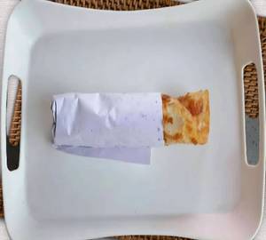Double Egg Double Chicken Roll Served With Tomato Ketchup