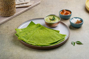 Spinach Neer Dosa With Gassi ( Vegan / Jain / Gluten Free )