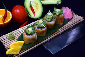 Tempura Covered Fried Sushi, Guacamole (philly Cheese/spicy Shitake)