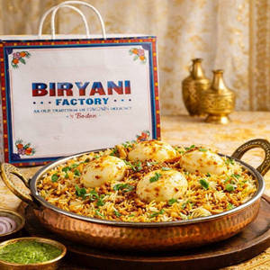 Tawa Masala Egg Biryani (2 Pcs.)