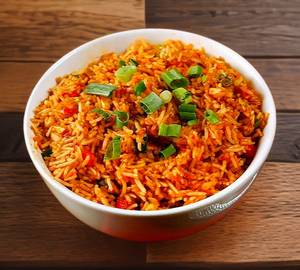 Veg Schezwan Rice Bowl With Papad