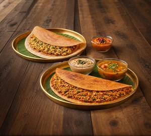 Egg Dosa + Chiken Keema Dosa Combo