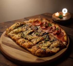 Mushroom cheese garlic bread
