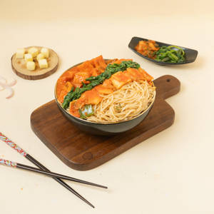 Stir-Fried Noodle + Veg Sweet & Spicy Paneer