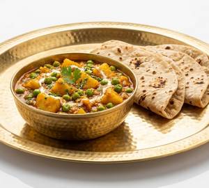 Half Aloo Matar + 4 Tawa Roti