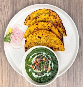 Palak Paneer With Missi Roti