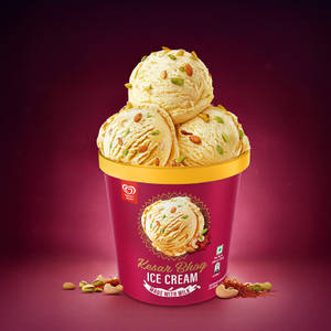 Kwality Wall's Kesar Bhog Ice cream Tub 500ml