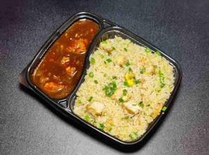 Chicken Fried Rice With Chilli Chicken Gravy