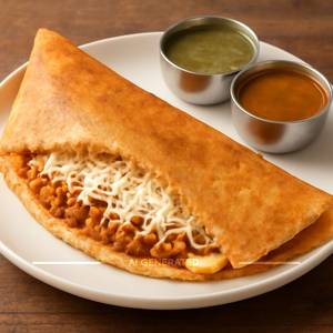 Cheese Pav Bhaji Dosa