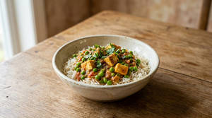 Muttor Paneer Rice Bowl