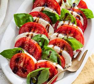 Tomato basil mozzarella salad
