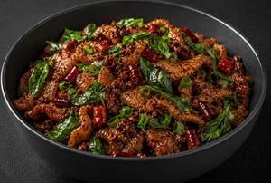 Stir Fried Basil Chilli Lamb
