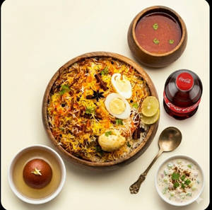 Egg Biryani[300gm]+Gulab Jamun[1pc]+Coldrink[250 Ml]