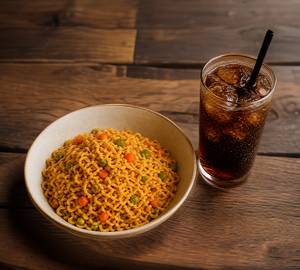 Vegetable Maggie + Cold Drink