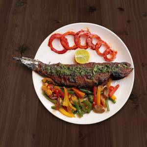 Tandoori Trout With English Veggies