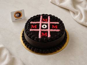 Eggless Chocolate Truffle Mothers Day Special Tic Tac Toe Cake 500gms