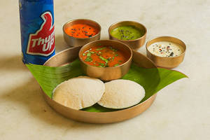 Steam Idli [2 Pieces] + ThumsUp