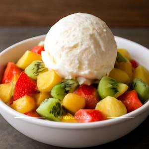 Fruit Salad With Ice Cream