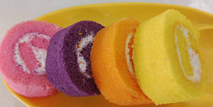 Eggless Swissroll Cake