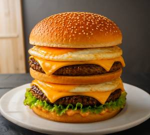 Maha Double Egg Double Patty Double Cheese Burger