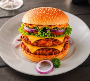 Maha Tandoori Chicken Double Patty Double Cheese Burger