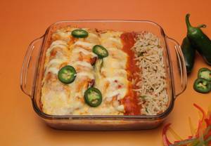 Beans & Veggie Enchiladas