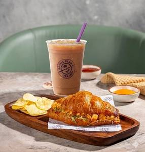 Cold Brew Latte & Croissant Sandwich Paneer