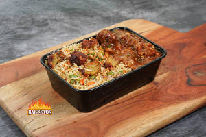 Manchurian Fried Rice With Manchurian Gravy