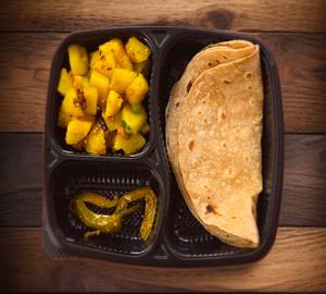 Aloo Sukhi Bhaji With Butter Roti