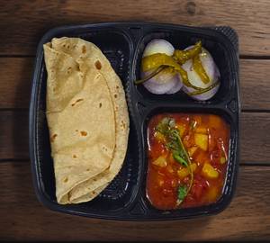 Aloo Tamatar Sabzi With Butter Roti