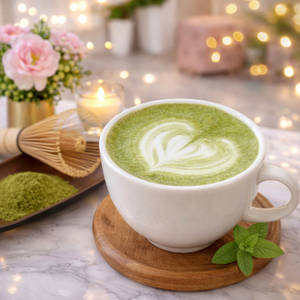Hot Matcha Honey Latte