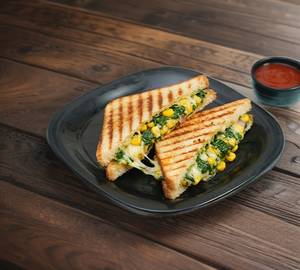 Grilled Spinich & Corn Sandwich