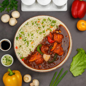 Hunan Rice Bowl (Veggis/ Panner)