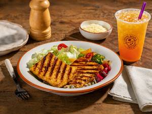 Mango Cold Brew Tea & Peri Peri Paneer Bowl