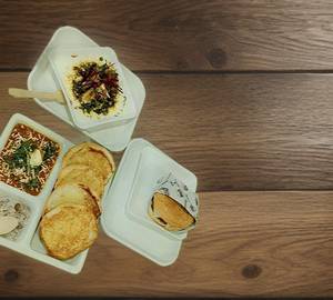 Papdi chaat and pav bhaji combo