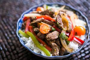 Roast Beef, Chilly And Capsicum