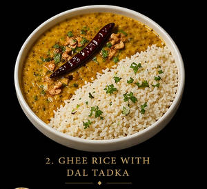 Ghee Rice With Dal Tadka