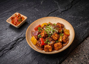 Hakka Cottage Cheese Chilli (Dry) [10 Pcs]