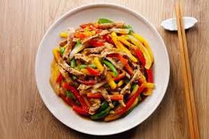 Roast Pork With Green Chilly And Capsicum