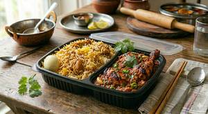 Chicken Fried Rice With Chicken Garrlic Spicy