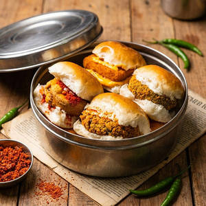 Mumbai Vadapav (party Pack 4pcs) +kothmir Vadi ( 1 Plate)