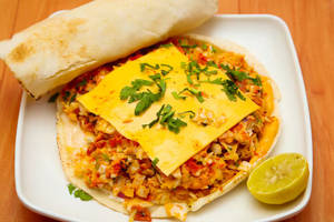 Plate cheese shawarma
