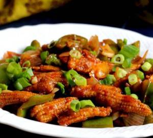 Baby corn chilli