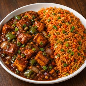 Paneer Manchurian and Schezwan Fridrice