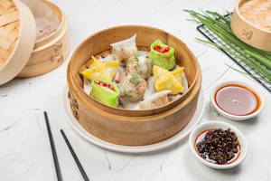 Dimsum Platter Veg [Steamed, 8 Pieces]