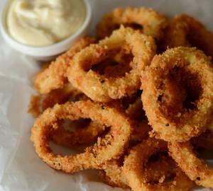 Golden fry squid