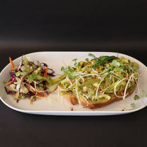 Pesto Paneer Open Toast
