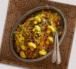 Mushroom biryani